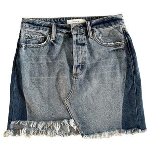 HIDDEN Jeans Women's Blue Denim Raw Hem Mini Skirt Size M